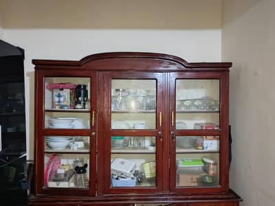 Wooden Show case with storage vua