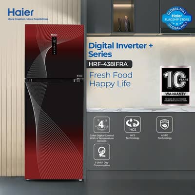 Haier Digital Inverter Refrigerator 438- L Size