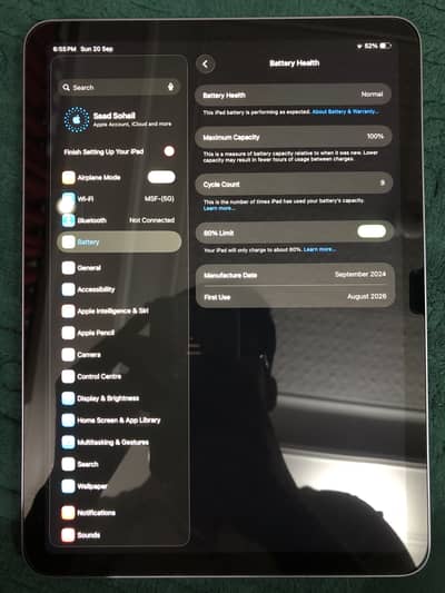 Apple Ipad Air M2 11inch 256 GB With Box For Sale