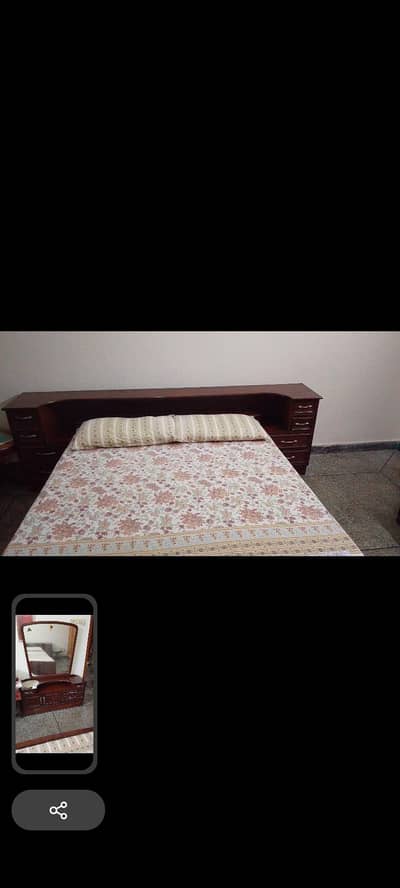 bed and  side table