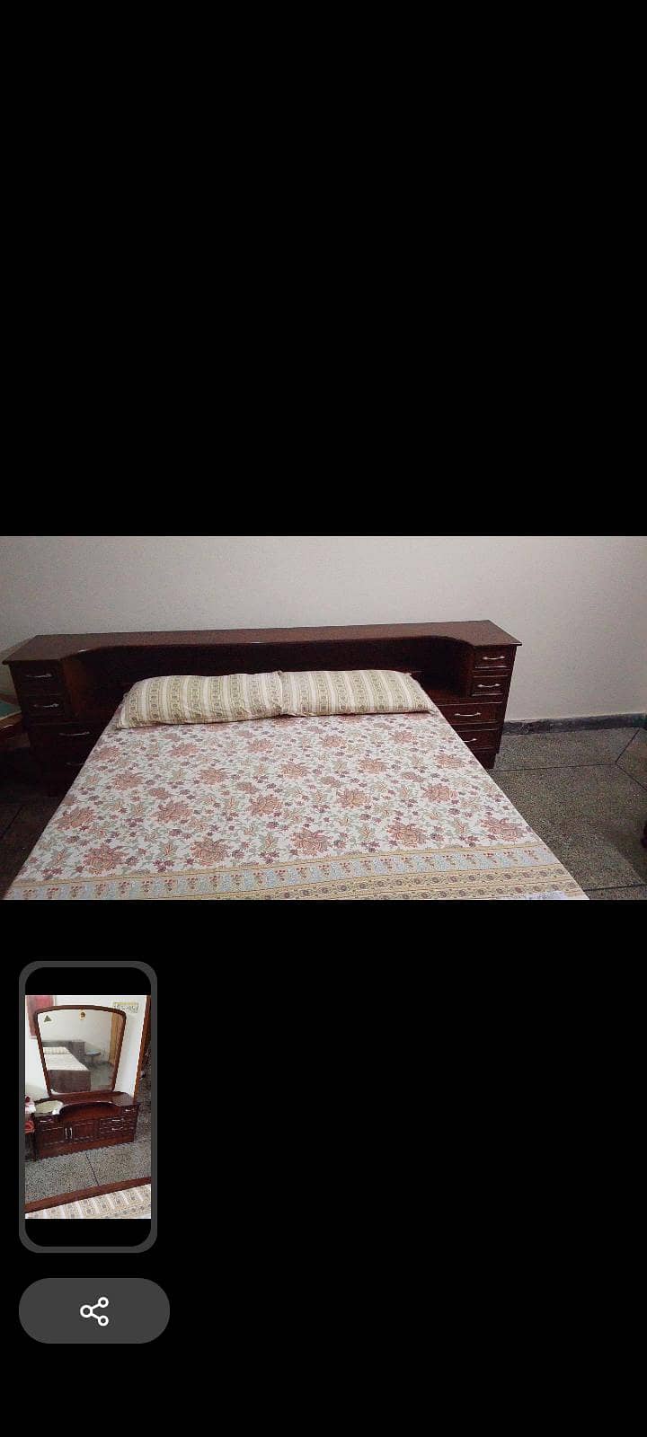 bed and  side table 0
