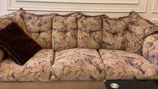 Complete Furniture Set: 2 Sofa Sets + 8-Chair Glass Dining Table