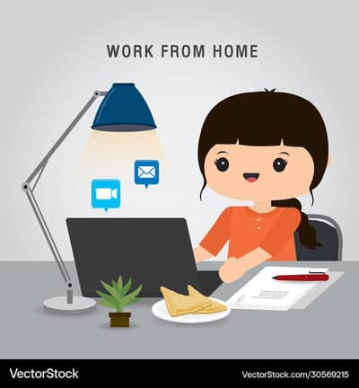 work from home& work daily