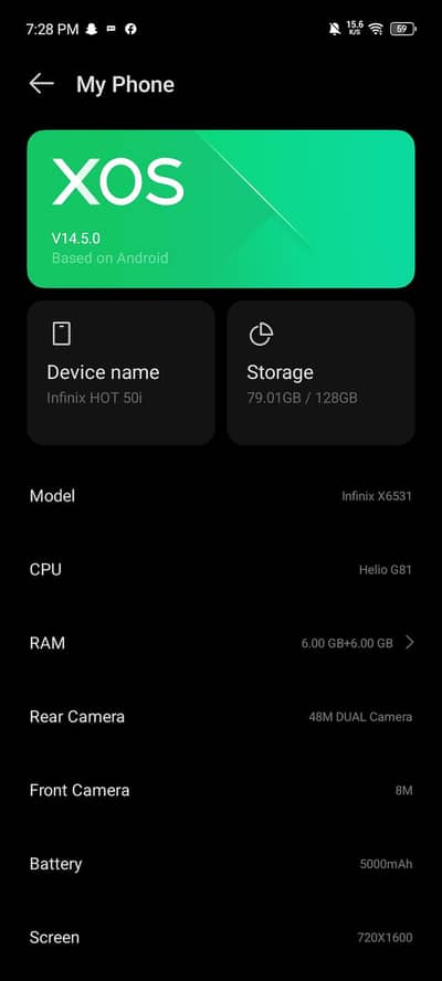 Hot50i Home use not open(6+6__128gb)