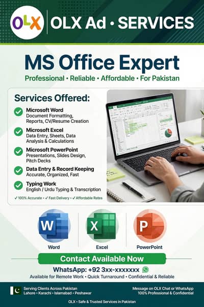 MS Office Expert - Word, Excel, PowerPoint, Data Entry & Typing Work
