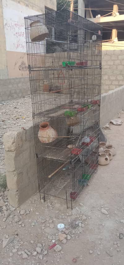 4 portion parrot cage for sale only 20000