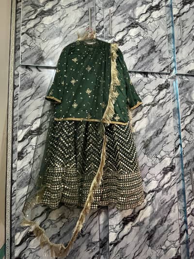 Green Silk lehnga