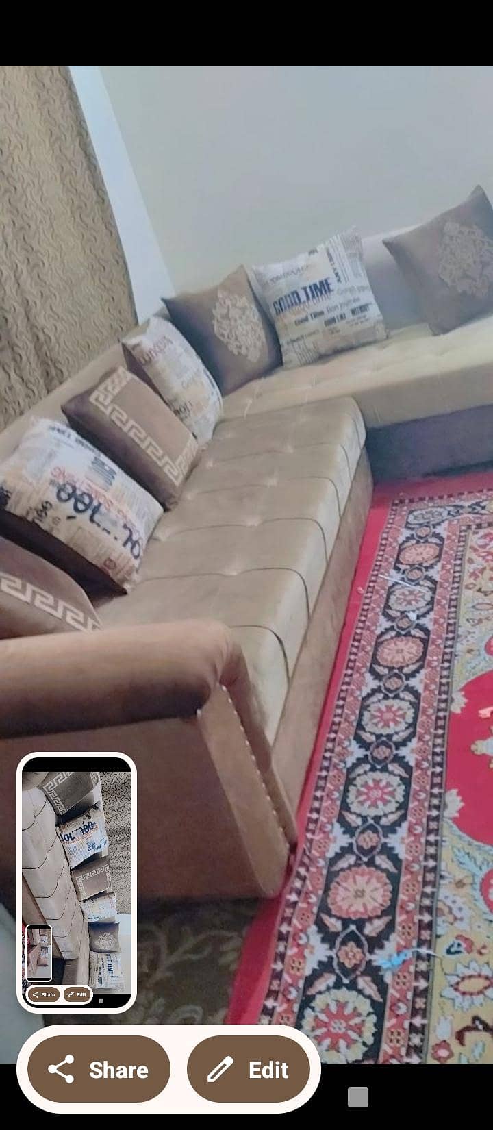 L shape sofa, almost new 2