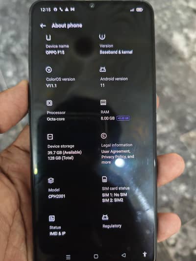 OPPO F15 Android mobile