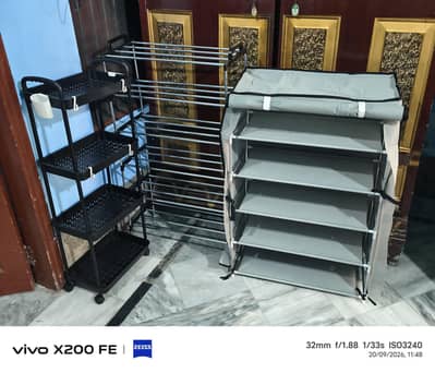 shoe rack and trolley