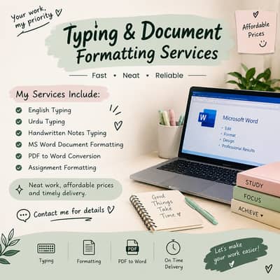 Typing & Document Formatting Services