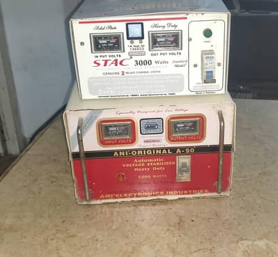 Original STAC 3000W + ANI 5000W Heavy Duty Voltage Stabilizers