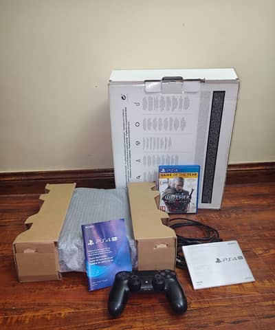 PS4 Pro 1TB Box Packed Complete Bundle + Witcher 3 Game