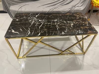 Luxury Black & Gold Center Table