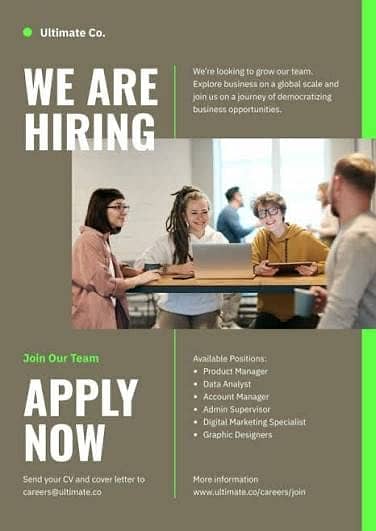 WE HIRING MALE AND FEMALES STAFF FOR OFFICE WORK