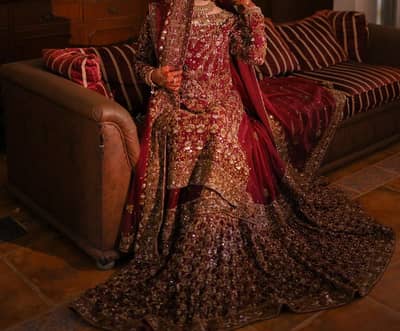 Bridal Dress - Maroon Color