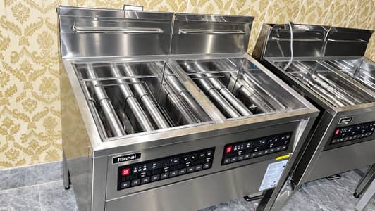 Rinnai double fryer brand new 44 ltr 4 basket with timer