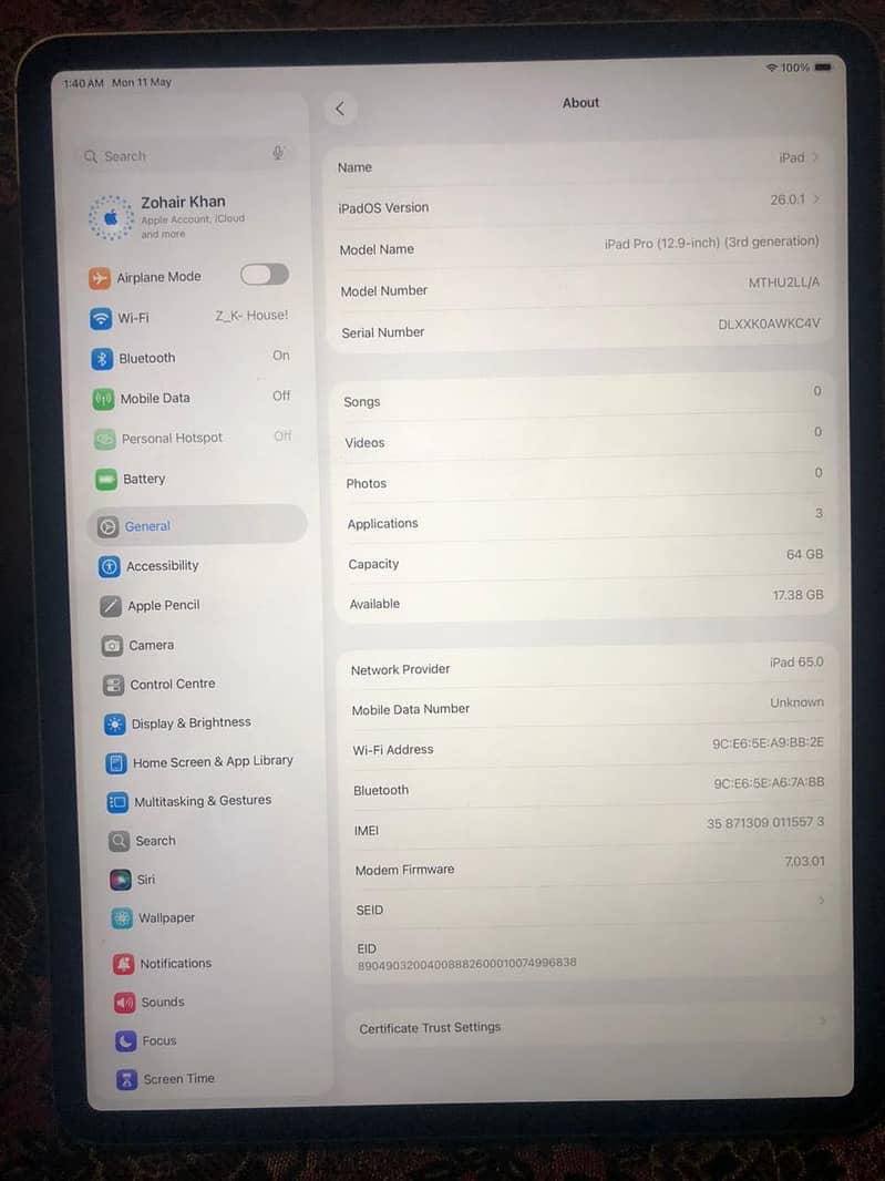 iPad Pro 13inch 1