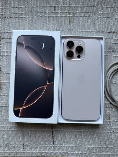 Apple iPhone 16 Pro Max Jv with box and cable