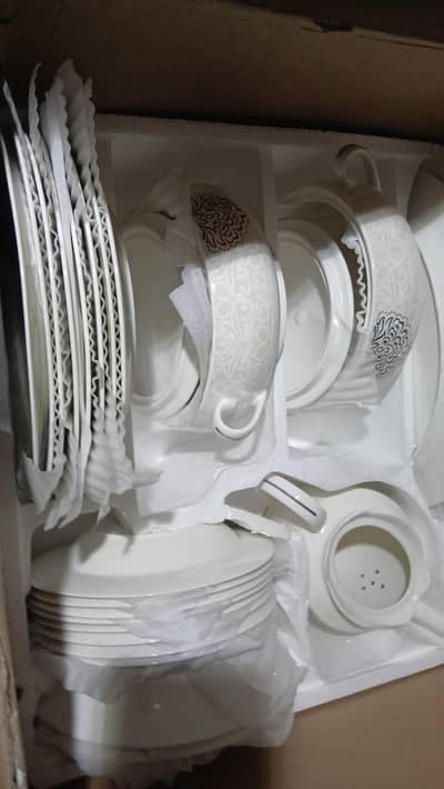 Marble Dinner set 61 pcs double polish doubke layer