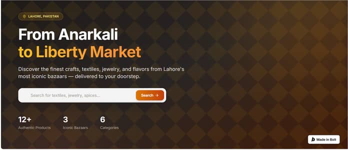 Lahore Bazaar Website - Clothing Store - Live Demo Ready - 5000