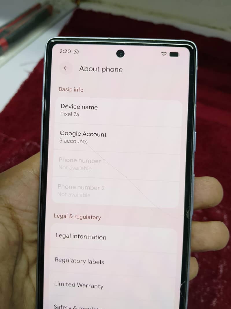 Google pixel 7a 9
