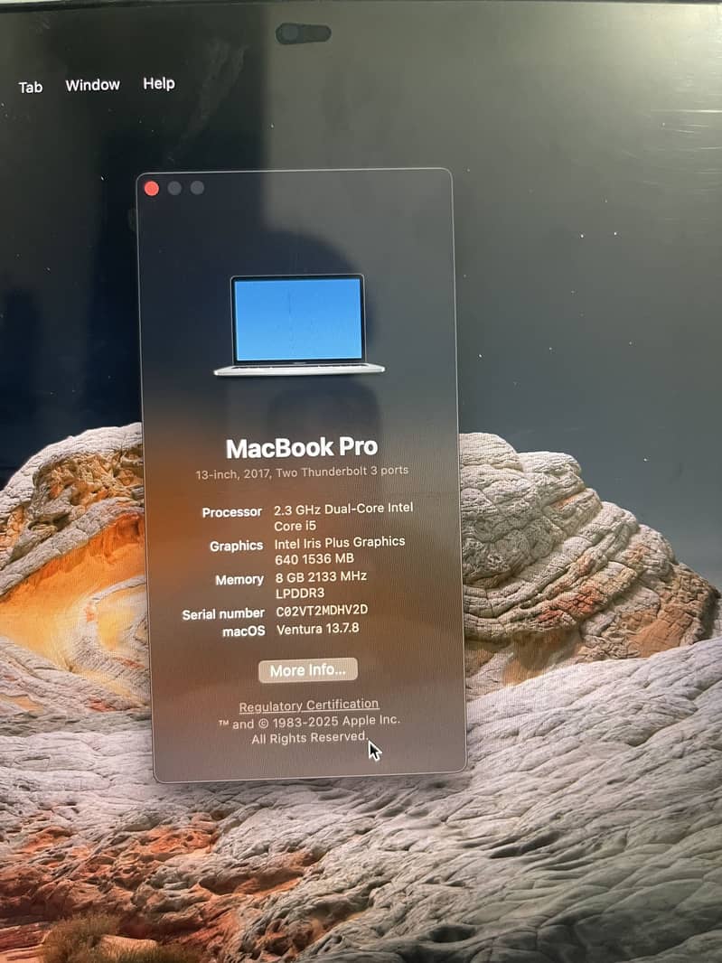 Macbook pro 2017 7