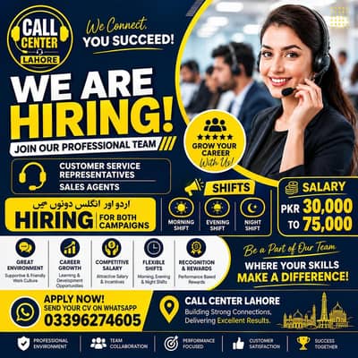 Part Time jobs available in Call Center