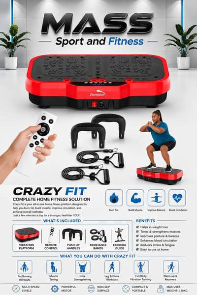 crazy fit massager / crazyfit / viberation plate / Body massasger