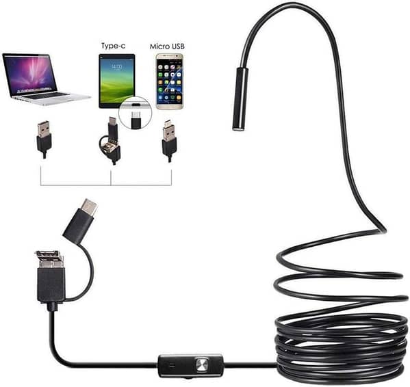 3-in-1 USB Endoscope, Type-C Inspection Camera for Industrial HD Cameras Endoscope