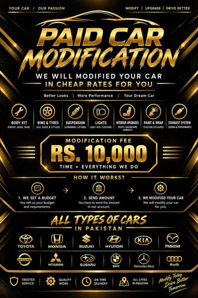 Car Modification Service | Affordable Customization Across Pakistan