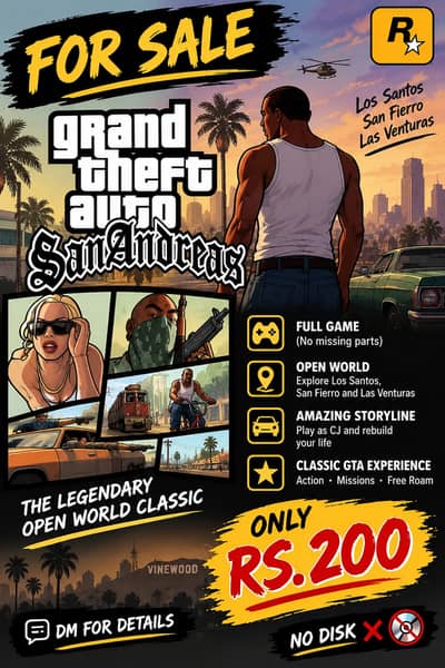 GTA San Andreas for sale
