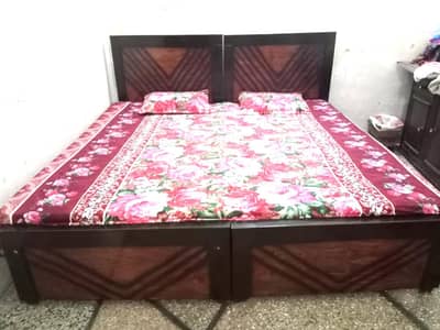 Two Single Bed with Mattresses