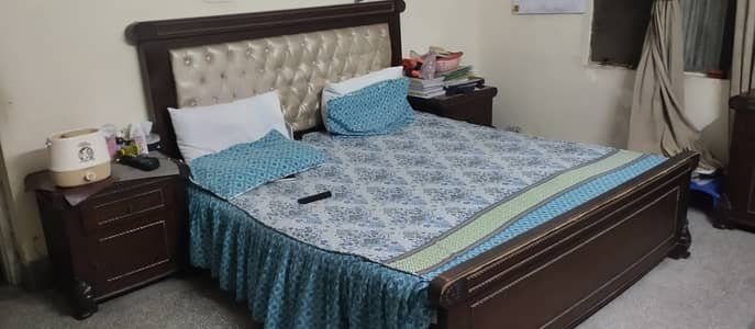 King size bed with mattress . . side tables. . dressing
