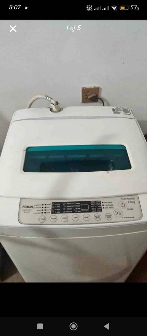 Haier automatic 7.5 kg 2