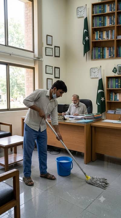 آفس کی صفائی ستھرائی کے لیے ایک لڑکے کی ضرورت ہے۔
