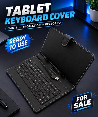 Universal Tablet Keyboard Case with FREE Micro USB (OTG)