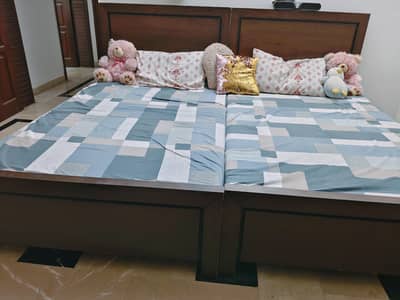 Single Bed Set with Side Tables