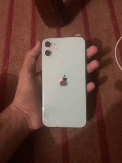 Apple iPhone 11 battery health 76 back break face id active all ok