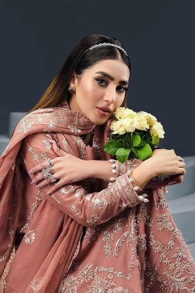 embroidered & hand embellishment outfit  (unstiched)