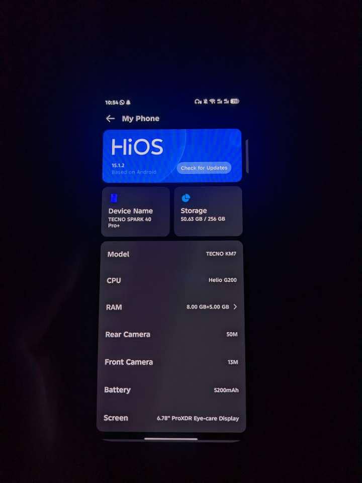 Tecno Spark 40 pro plus 7