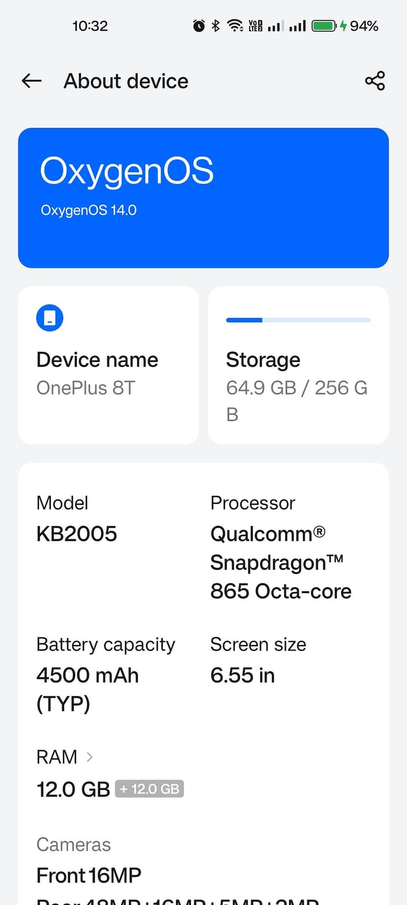 One Plus 8T 8