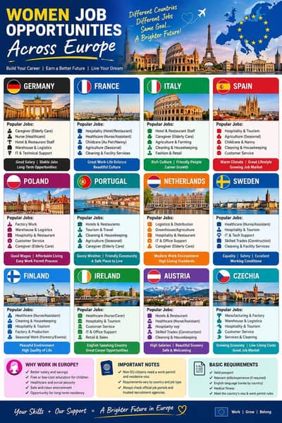 female foreign Jobs available