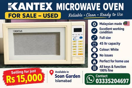 KANTEX MICROWAVE OVEN — FOR SALE
