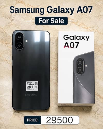 Samsung A07 just 4 months Single handed used phone