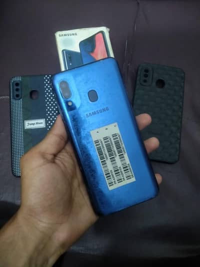 Samsung  A20 With Box,,,,,,,,+2covers