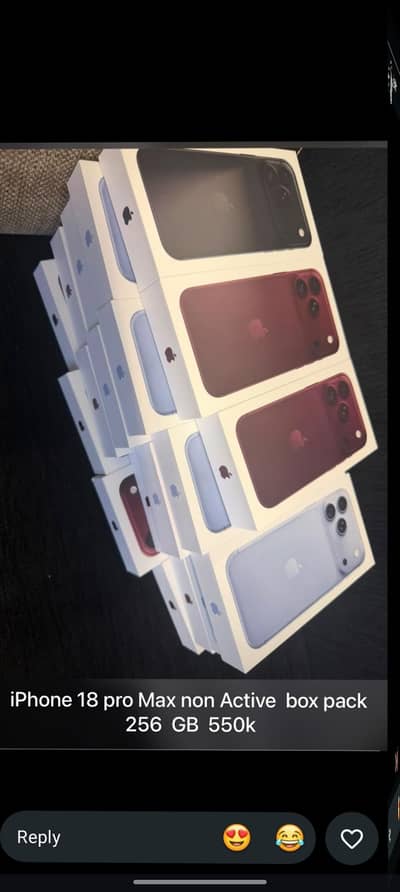 Apple iPhone 18 Pro Max jv stock