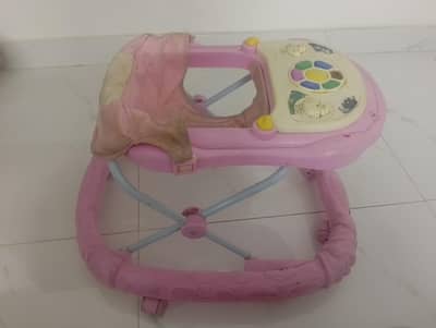 baby walker with baby horse and baby coat