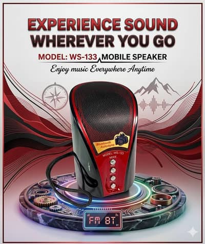 Mini Bluetooth Speaker - FM Radio/USB/TF Card (Rechargeable)