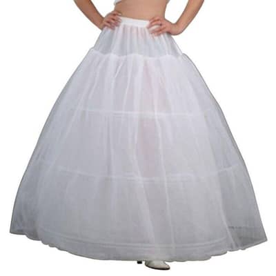 Premium White Petticoat / Cancan Skirt for Maxi with Double Ring